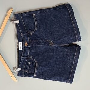 Studio Blue Womens Jean Shorts Dark Wash High Rise Waist Size‎ 28 Comfy Mom